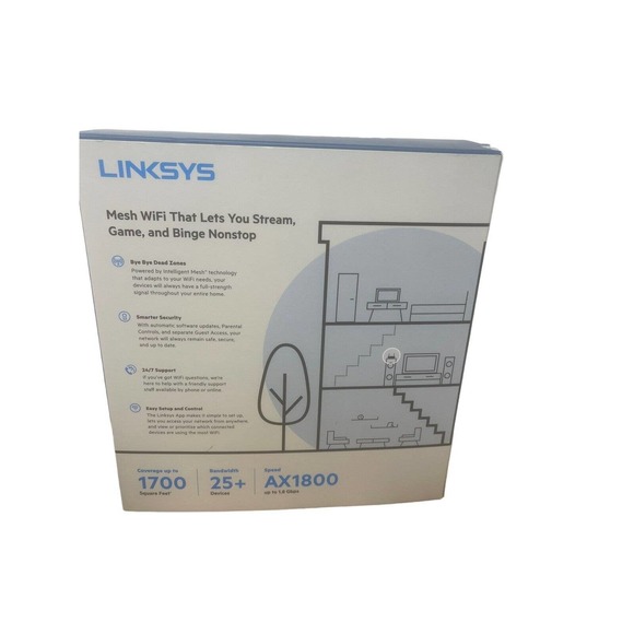 Lynksys MR7320 Max-Stream Dual-Bank Router-WiFi 6 Technology~ - Picture 3 of 5